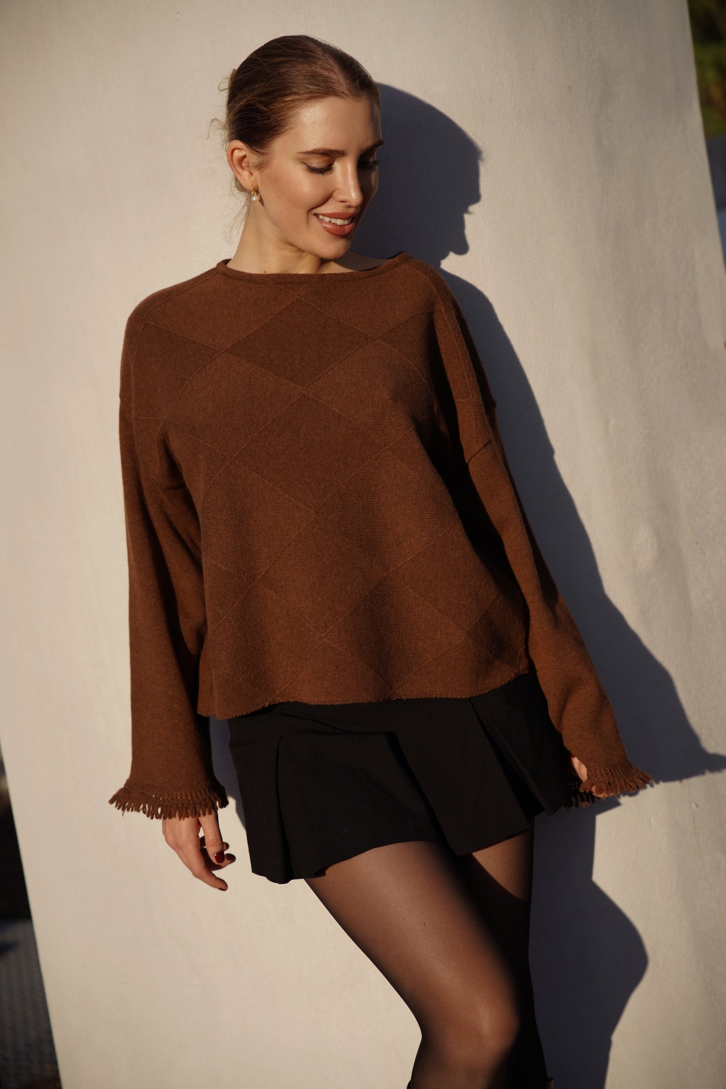 Maglione frangia